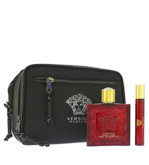 Zestaw upominkowy Versace Eros Flame dla mężczyzn: woda perfumowana 100 ml + woda perfumowana 10 ml + kosmetyczka
