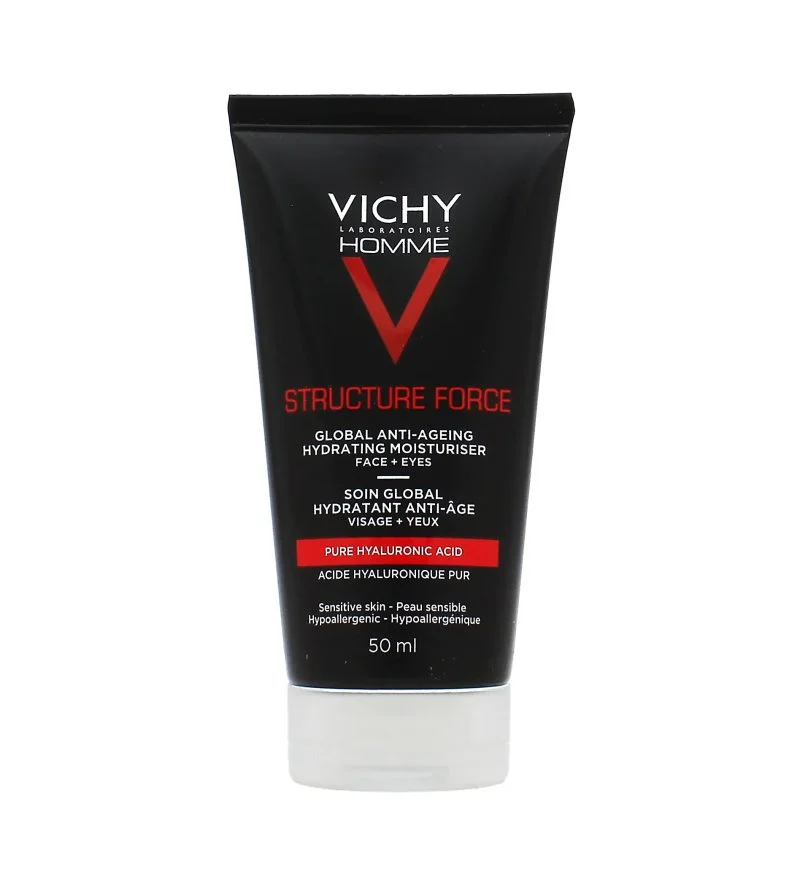 Homme Structure Force Anti-Aging Moisturizer ujędrniający krem przeciwzmarszczkowy z kwasem hialuronowym dla mężczyzn 50 ml