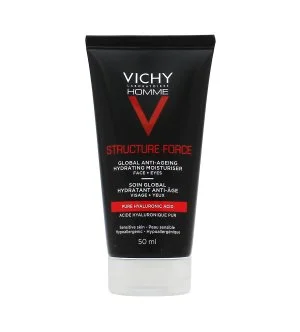 Vichy Homme Structure Force Anti-Aging Moisturizer ujędrniający krem przeciwzmarszczkowy z kwasem hialuronowym dla mężczyzn