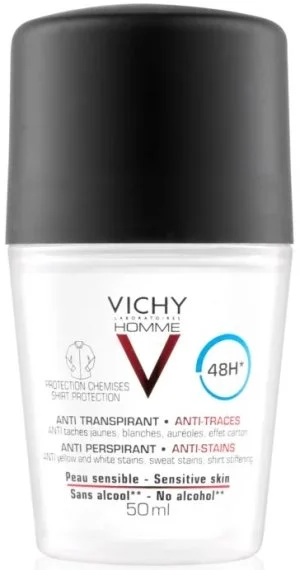 Vichy Homme 48h antyperspirant przeciw białym i żółtym plamom dla mężczyzn