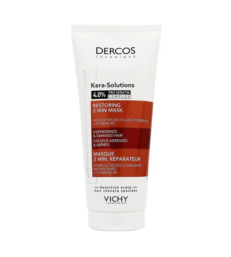 Dercos Kera-Solutions Restoring 2 Min Mask maska odbudowująca do włosów suchych i zniszczonych 200 ml