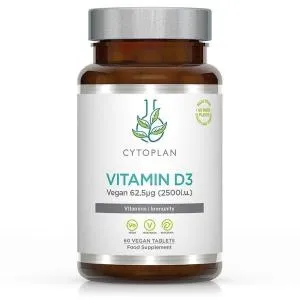 Cytoplan Witamina D3 2500 IU, 60 wegańskich tabletek