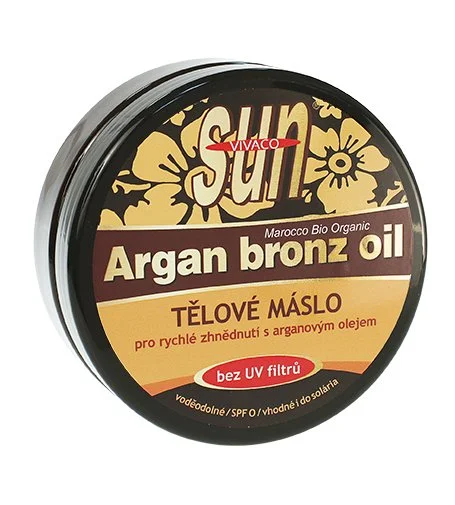 SUN Argan Bronz Oil masło opalające z bio olejem arganowym bez filtrów UV 200 ml