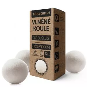 Allnature Kulki wełniane do suszarki 3 szt.