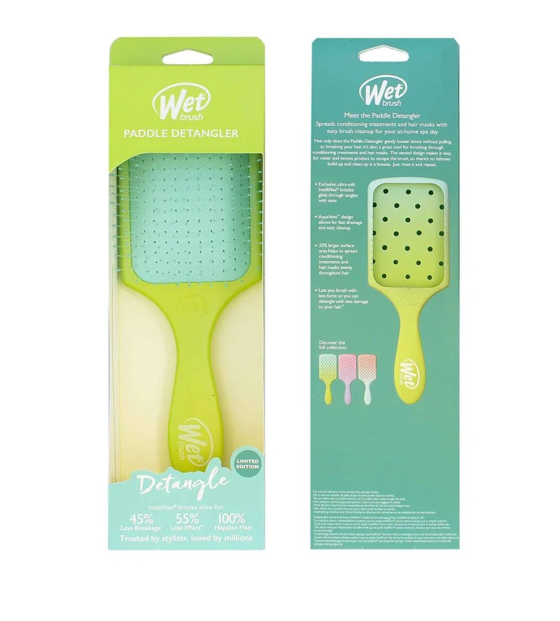 Paddle Detangler Feel Good szczotka do włosów Ombre - Zielony/Niebieski