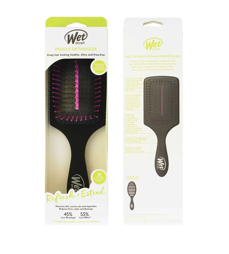 Refresh + Extend Paddle Detangler szczotka do włosów czarna