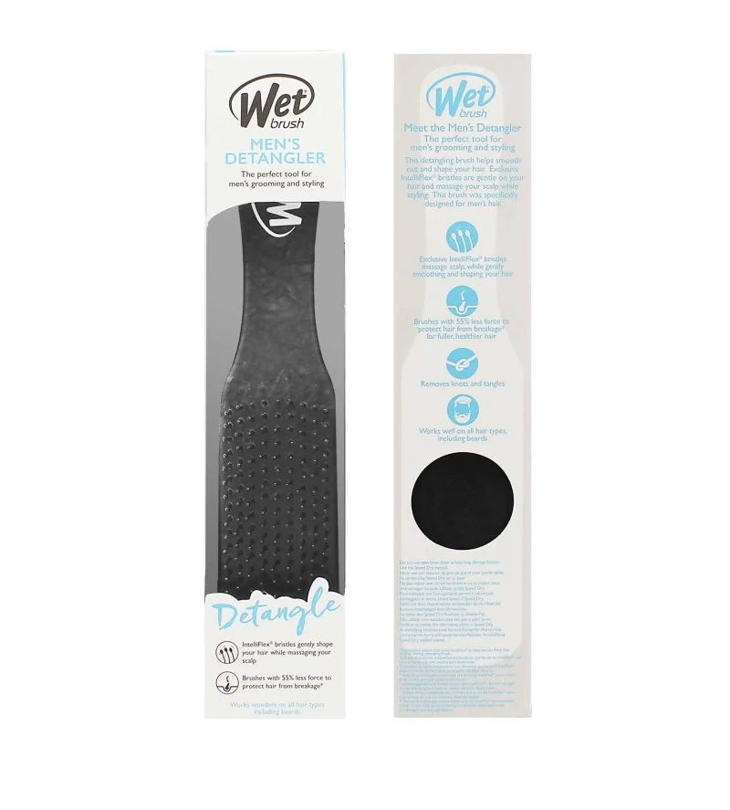 Men's Detangler szczotka do włosów czarna skóra
