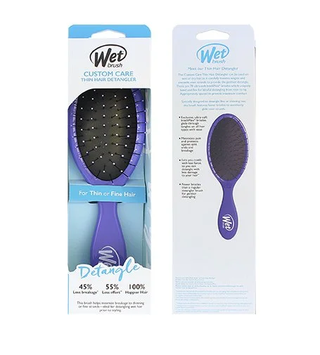 Custom Care Thin Hair Detangler szczotka do włosów fioletowa