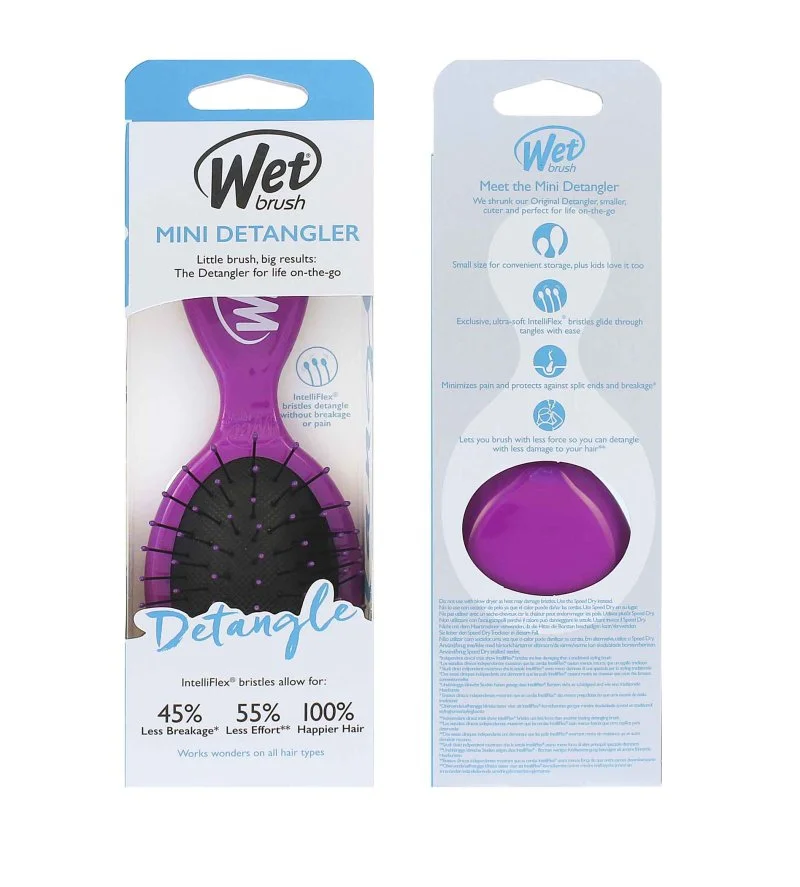 Mini Detangler szczotka do włosów fioletowa