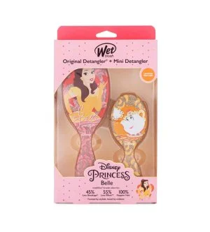 Wet Brush Disney Princess Belle zestaw prezentowy szczotka do włosów Original Detangler + szczotka do włosów Mini Detangler