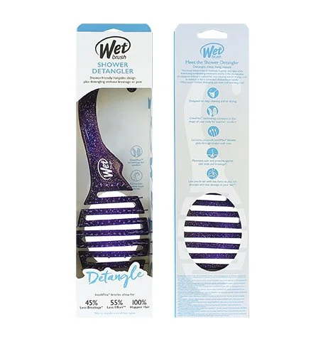 Shower Detangler szczotka do włosów Purple Glitter