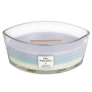 WoodWick Calming Retreat świeca zapachowa z drewnianym knotem 453,6 g
