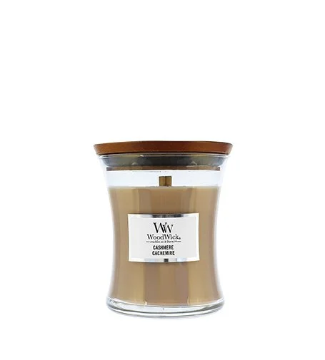 Szkło małe/Cashmere świeca zapachowa z drewnianym knotem 85 g