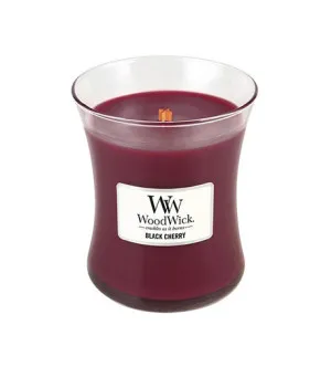 WoodWick Black Cherry świeca zapachowa z drewnianym knotem dla kobiet