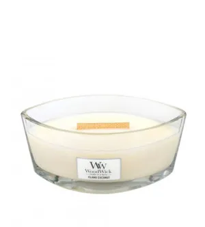 WoodWick Island Coconut świeca zapachowa z drewnianym knotem 453,6 g