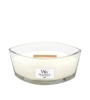 WoodWick Linen świeca zapachowa z drewnianym knotem 453,6 g