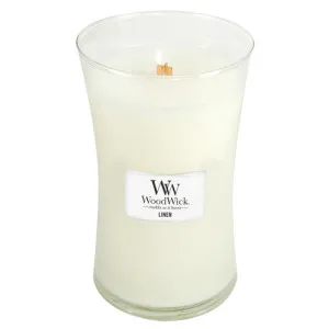 WoodWick Linen świeca zapachowa z drewnianym knotem 609,5 g