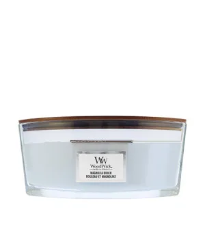 WoodWick Magnolia Birch świeca zapachowa z drewnianym knotem 453,6 g