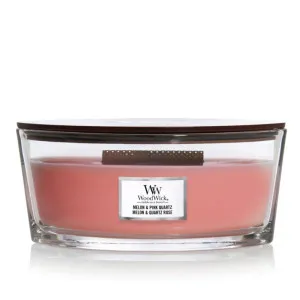 WoodWick Melon & Pink Quartz świeca zapachowa z drewnianym knotem 453,6 g