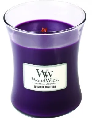 WoodWick Spiced Blackberry świeca zapachowa z drewnianym knotem dla kobiet