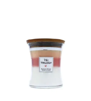 WoodWick Trilogy Blooming Orchard świeca zapachowa z drewnianym knotem dla mężczyzn