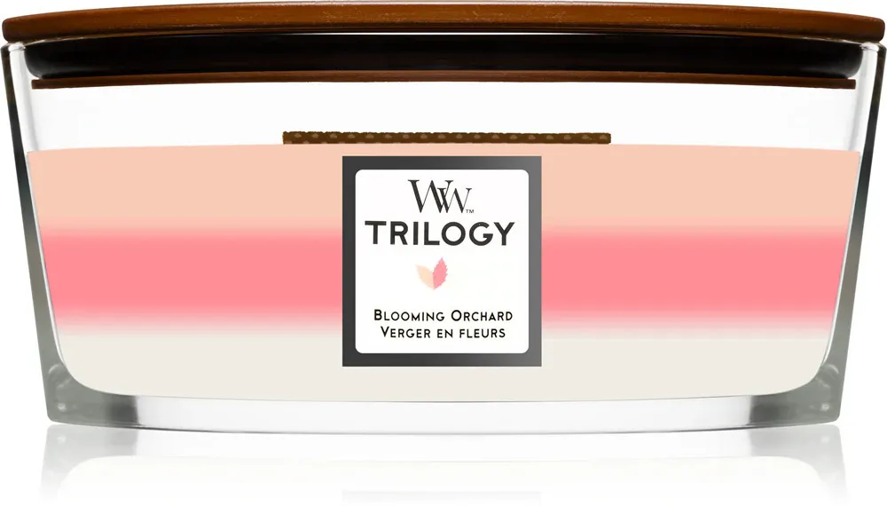 Trilogy Blooming Orchard świeca zapachowa z drewnianym knotem 453,6 g