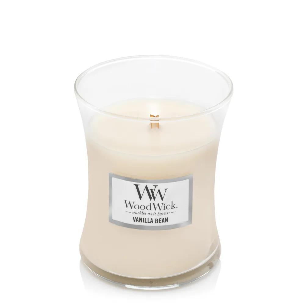 Świeca zapachowa WoodWick Vanilla Bean z drewnianym knotem 275 g