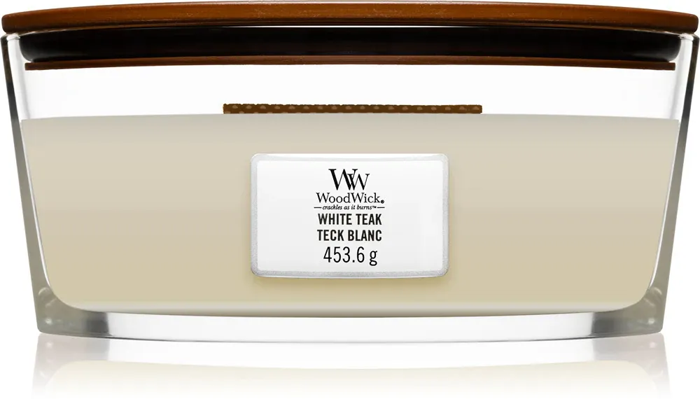 White Teak świeca zapachowa z drewnianym knotem 453,6 g