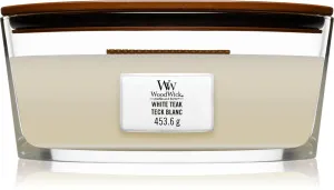 WoodWick White Teak świeca zapachowa z drewnianym knotem 453,6 g