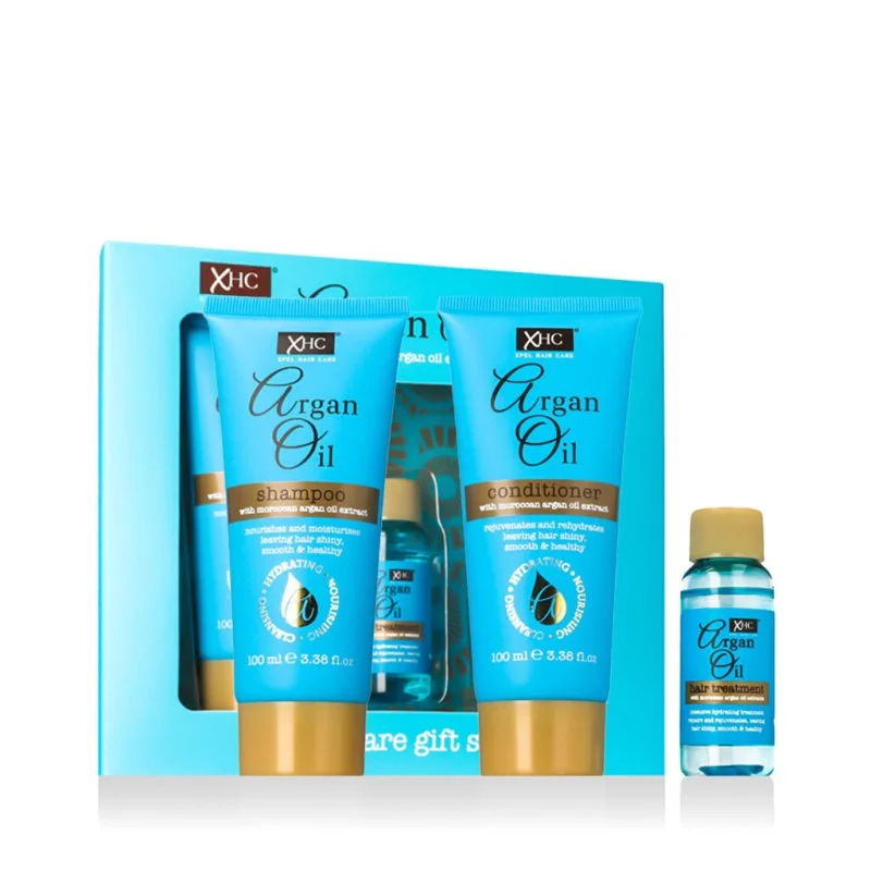 Argan Oil Zestaw prezentowy: Szampon 100 ml + Odżywka 100 ml + Serum do włosów 30 ml