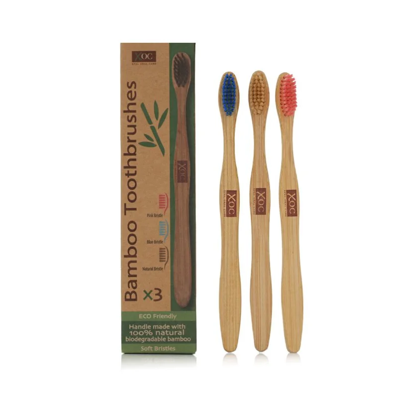 Oral Care Bambusowa szczoteczka do zębów miękka 3 szt.