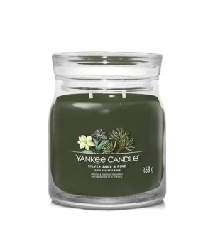 Yankee Candle Silver Sage & Pine świeca zapachowa średnia 368 g