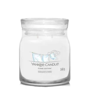 Yankee Candle Clean Cotton signature świeca średnia 368 g