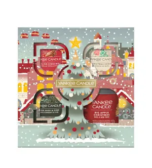 Yankee Candle Passport to the Holidays zestaw upominkowy tumbler mały 122 g + świeczka wotywna 3x37 g