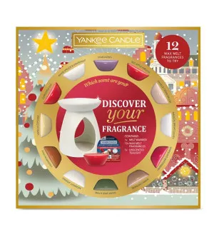 Yankee Candle Passport to the Holidays zestaw prezentowy kominek zapachowy + wosk zapachowy 12x22 g