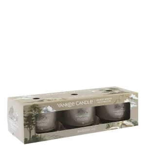 Yankee Candle Seaside Woods świeca votivna w szkle 3 x 37 g