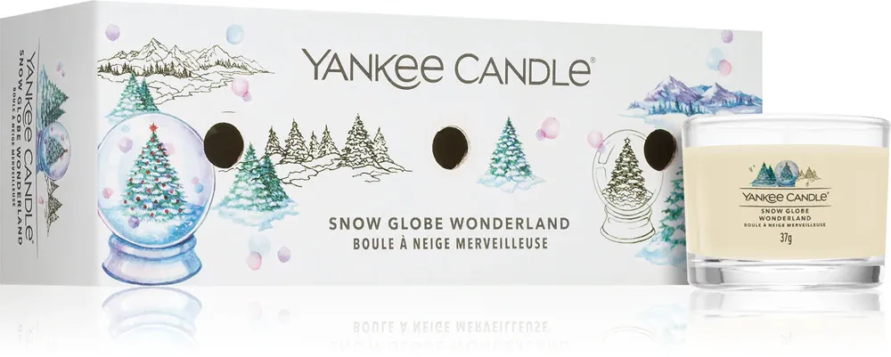 Snow Globe Wonderland świeca votywna w szkle 3 x 37 g 3x37 g
