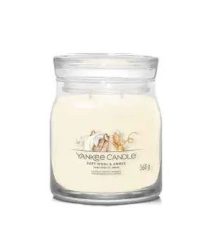 Yankee Candle Soft Wool & Amber signature świeca średnia 368 g