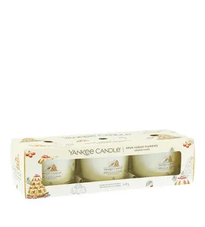 Yankee Candle Spun Sugar Flurries świeca wotywna w szkle 3 x 37 g