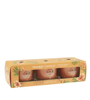 Yankee Candle Tropical Breeze świeca zapachowa w szkle 3 x 37 g