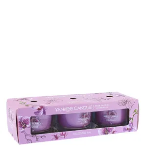 Yankee Candle Wild Orchid świeca votive w szkle 3 x 37 g