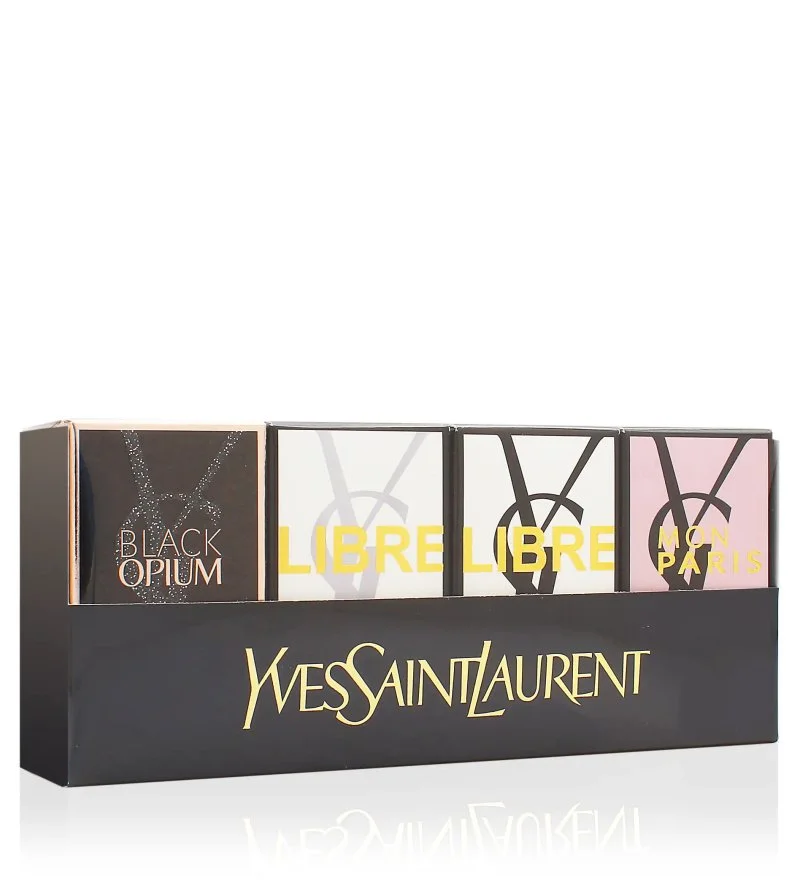 Miniatury zestaw prezentowy Opium 7,5 ml + woda perfumowana Paris 7,5 ml + woda perfumowana Black Opium 7,5 ml + woda perfumowana Mon Paris dla kobiet
