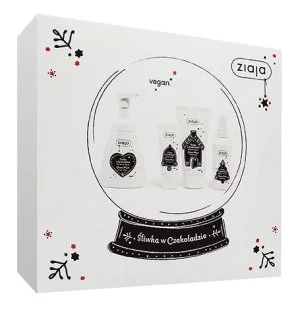 Ziaja Choco Plum zestaw prezentowy żel pod prysznic 160 ml + pianka do mycia 250 ml + krem do rąk 50 ml + spray do ciała