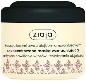Ziaja Skoncentrowana wzmacniająca maska do włosów z proteinami kaszmiru i olejem amarantusowym