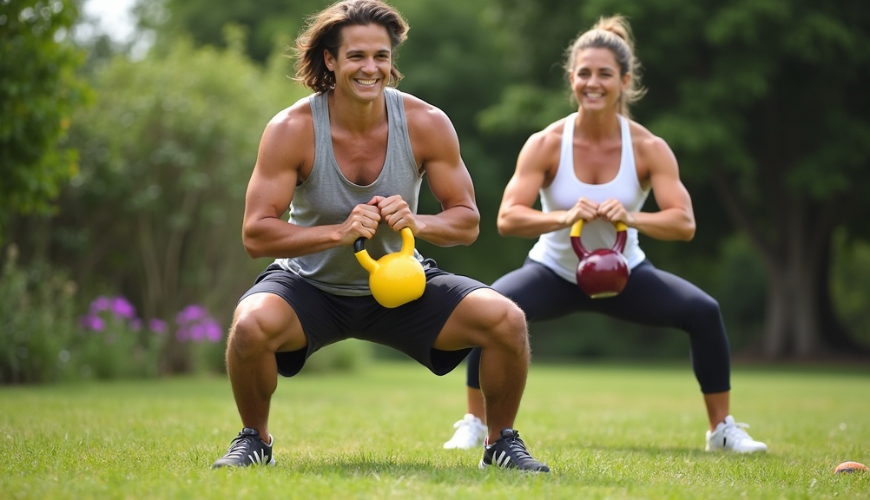 Goblet przysiad to ćwiczenie, które poprawi technikę przysiadu, nawet gdy ćwiczysz w domu.