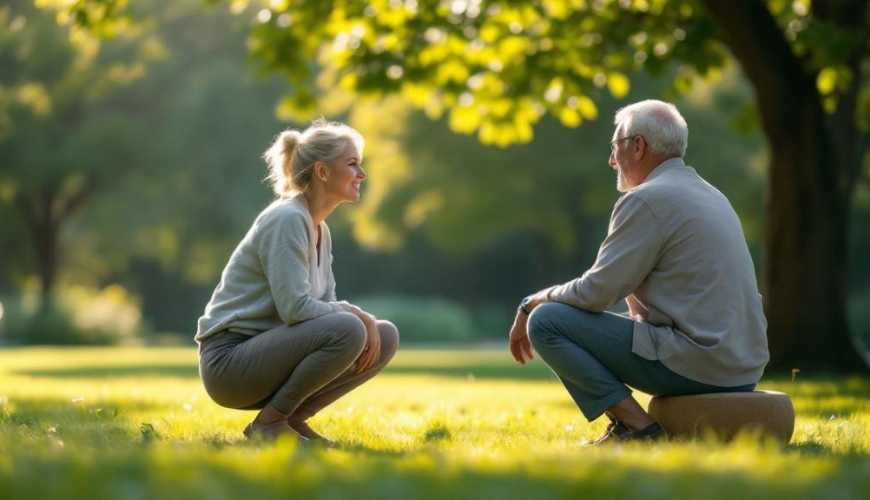 Głęboki przysiad jest naturalnym ruchem, który może wspierać mobilność i stabilność ciała.