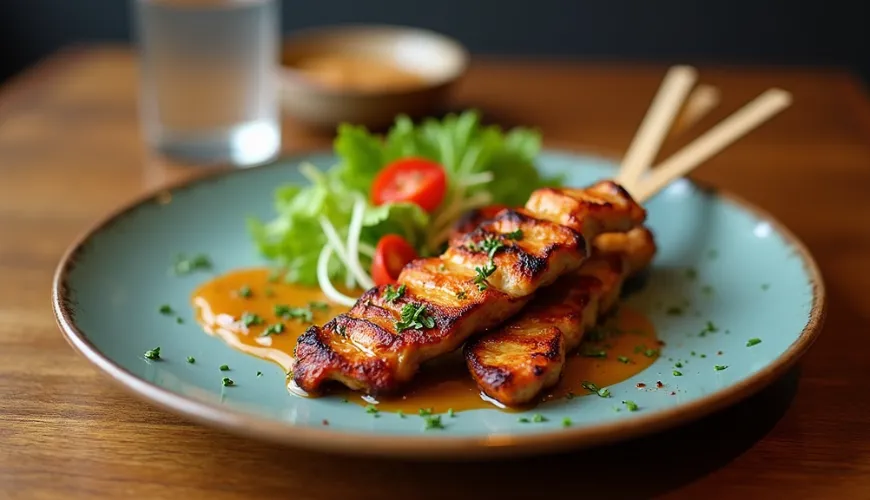 Kurczak satay jako popularne danie w czeskich restauracjach