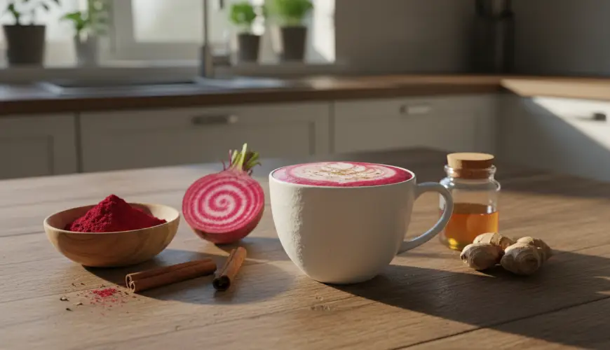 Latté z czerwonego buraka służy zdrowiu i smakowi