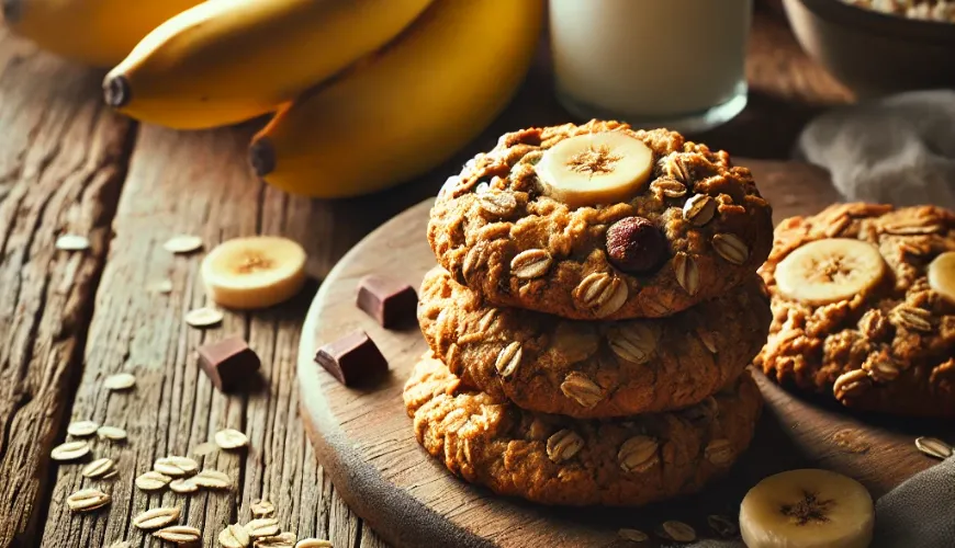Wypróbuj zdrowe i proste ciasteczka owsiane z bananem