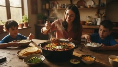 Bezmięsny chilli z fasoli w garnku, który nasyci całą rodzinę